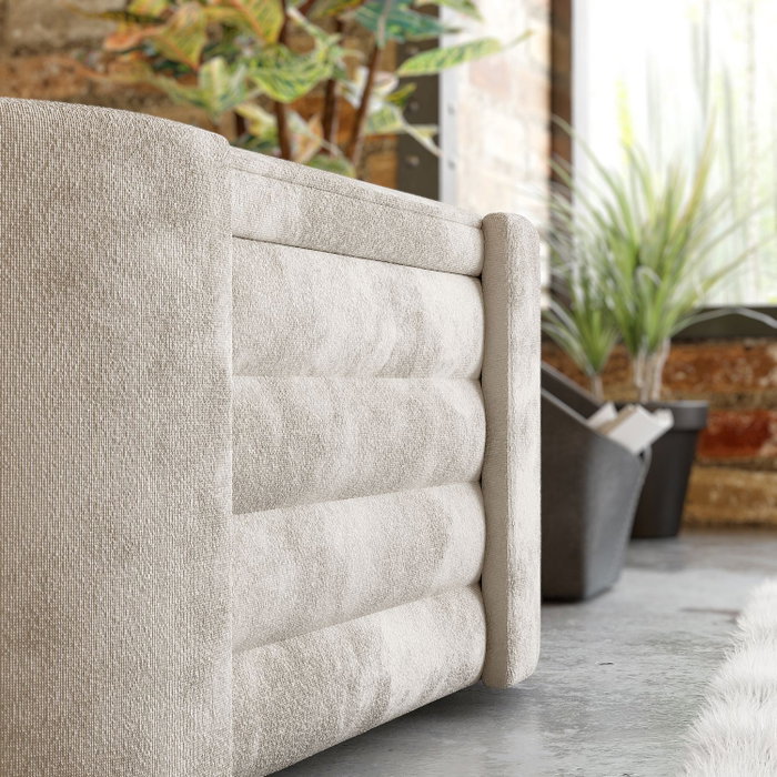 Atelier Del Sofa Banco Crema 105x42x42 cm Espuma Gris 28 DNS Espuma Blanca 14 DNS